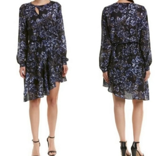 Parker Dark Bluebonnet Floral Dress NEW - Picture 2 of 7